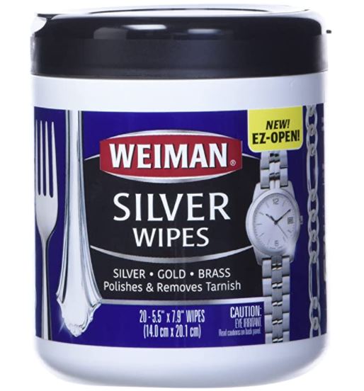 How to Clean Copper Jewelry: Weiman silver wipes