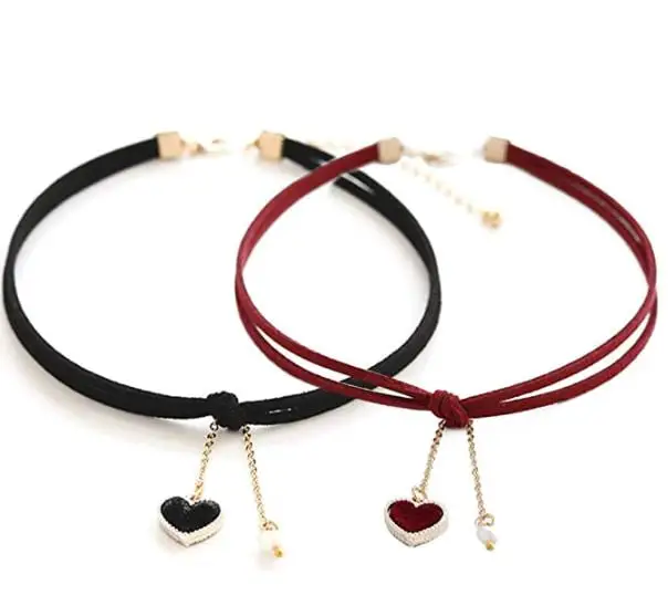 types of chokers: Velvet Choker Set