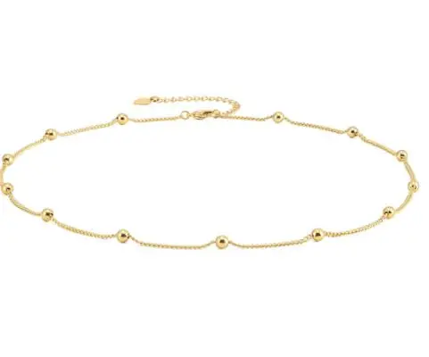 types of chokers: Gold Paperclip Chain Choker 